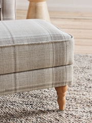 Versatile Check Light Natural Sherlock Storage Footstool - Image 2 of 9