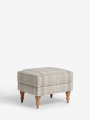 Versatile Check Light Natural Sherlock Storage Footstool - Image 6 of 9