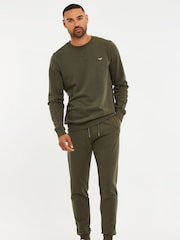 Threadbare Khaki Cotton Blend Joggers - Image 3 of 4