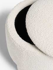 Casual Boucle Oyster Natural Bloor Storage Stool - Image 9 of 10