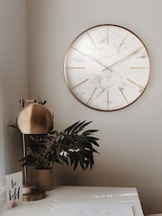 Acctim Clocks White Marble Luxe 30cm Wall Clock - Image 1 of 4