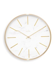 Acctim Clocks White Marble Luxe 30cm Wall Clock - Image 2 of 4