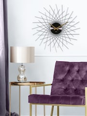 Acctim Clocks Gunmetal Lohne 49cm Metal Wall Clock - Image 1 of 4