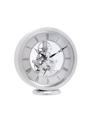 Acctim Clocks Silver Millendon Round Skeleton Mantel Clock - Image 4 of 6