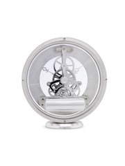 Acctim Clocks Silver Millendon Round Skeleton Mantel Clock - Image 6 of 6