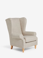 Chunky Weave Mid Natural Grande Sherlock Highback Armchair - Image 2 of 10