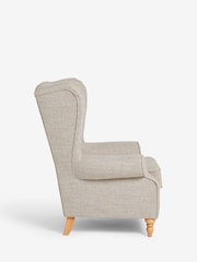 Chunky Weave Mid Natural Grande Sherlock Highback Armchair - Image 7 of 10