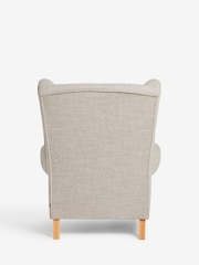 Chunky Weave Mid Natural Grande Sherlock Highback Armchair - Image 8 of 10