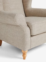 Chunky Weave Mid Natural Grande Sherlock Highback Armchair - Image 9 of 10