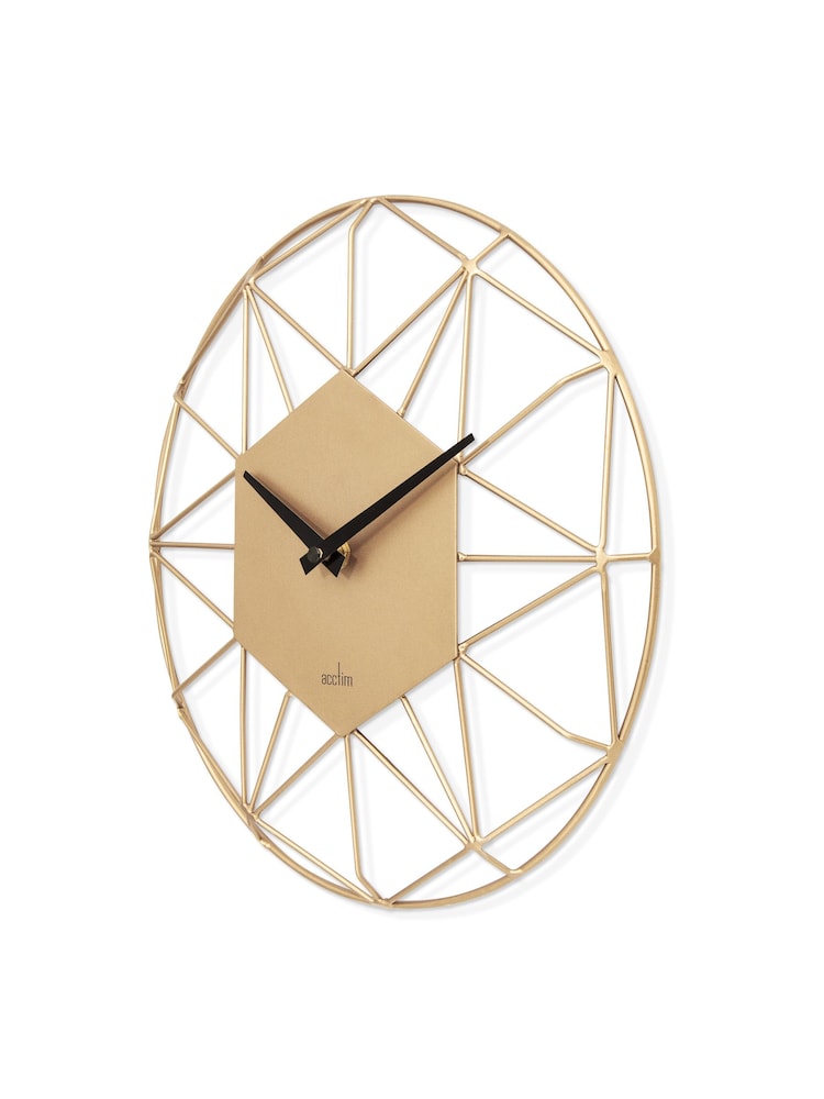 Acctim Clocks Gold Alva 30cm Metal Wire Wall Clock - Image 2 of 4