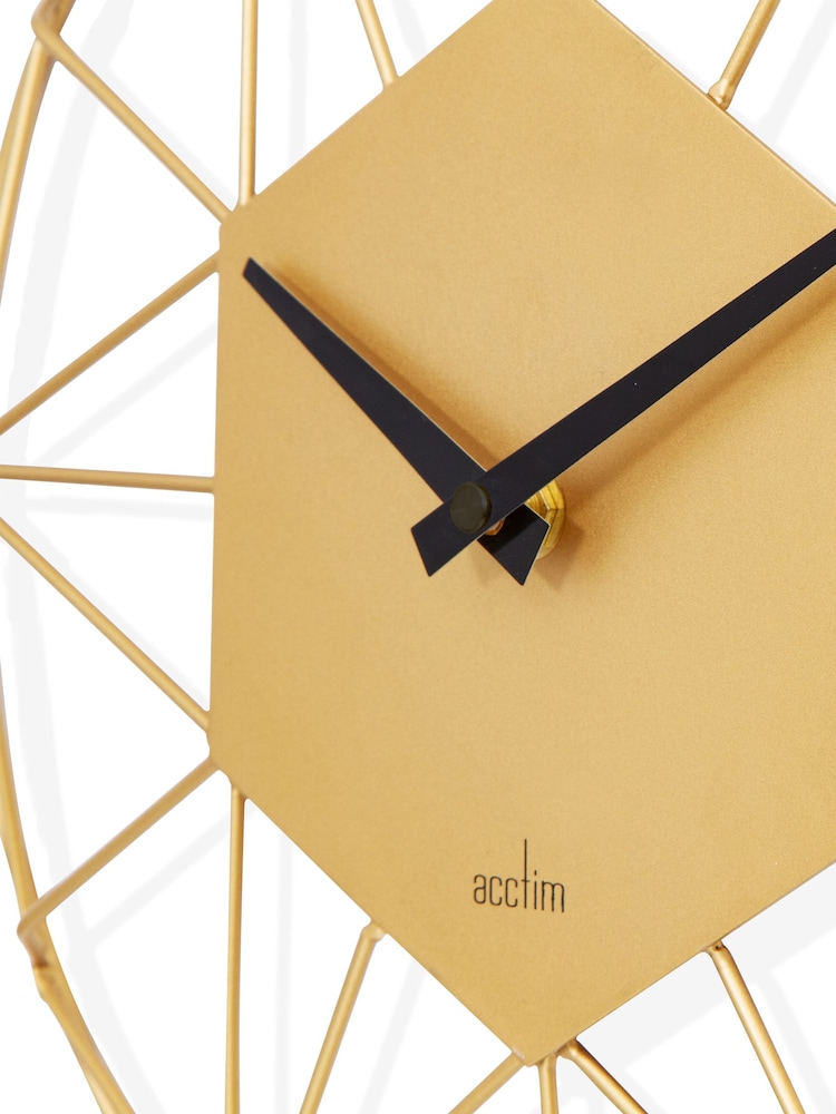 Acctim Clocks Gold Alva 30cm Metal Wire Wall Clock - Image 5 of 5 Acctim Clocks Gold Alva 30cm Metal Wire Wall Clock - Image 5 of 5