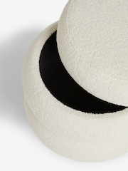 Soft Cosy Boucle Ivory Natural Lottie Storage Stool - Image 6 of 6