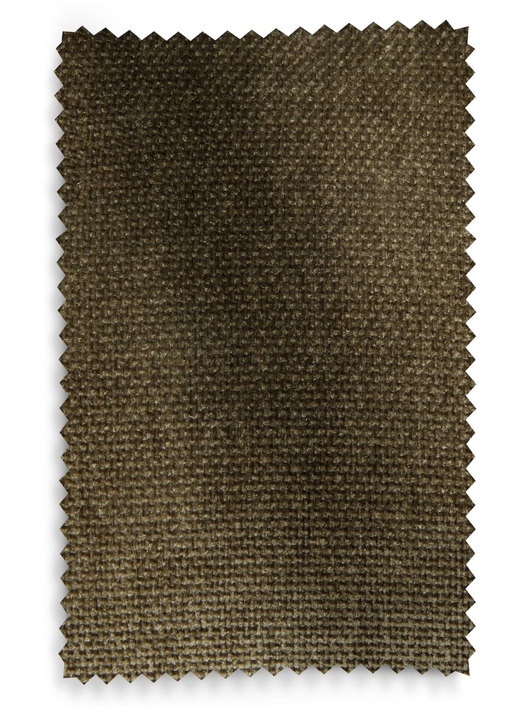Buttoned Fine Chenille Moss Green Albury Large Footstool - Image 10 of 10