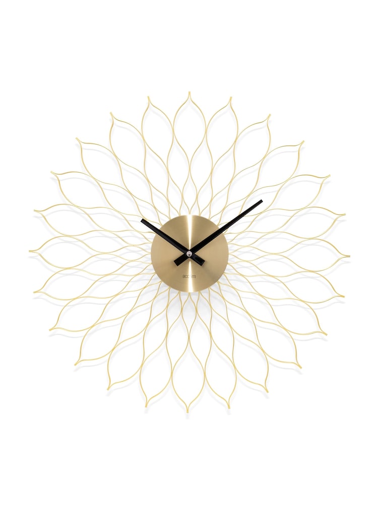 Acctim Clocks Brass Helios 49cm Metal Wall Clock - Image 2 of 4 Acctim Clocks Brass Helios 49cm Metal Wall Clock - Image 2 of 4