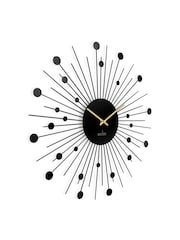 Acctim Clocks Matt Black Brielle 50cm Starburst Wall Clock - Image 3 of 4