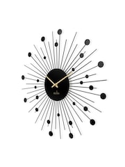 Acctim Clocks Matt Black Brielle 50cm Starburst Wall Clock - Image 4 of 4