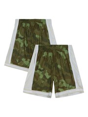 Fanatics Green NBA Milwaukee Bucks NBA 2000 Ghost Camo Swingman Shorts - Image 1 of 3