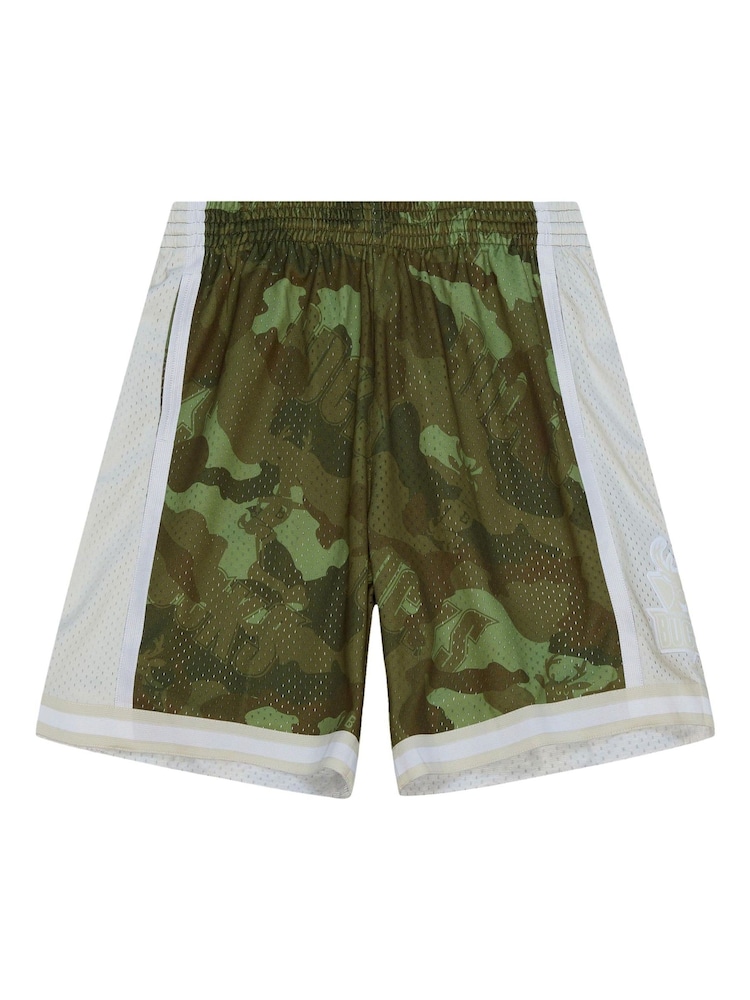 Fanatics Green NBA Milwaukee Bucks NBA 2000 Ghost Camo Swingman Shorts - Image 2 of 3