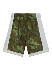 Fanatics Green NBA Milwaukee Bucks NBA 2000 Ghost Camo Swingman Shorts - Image 3 of 3