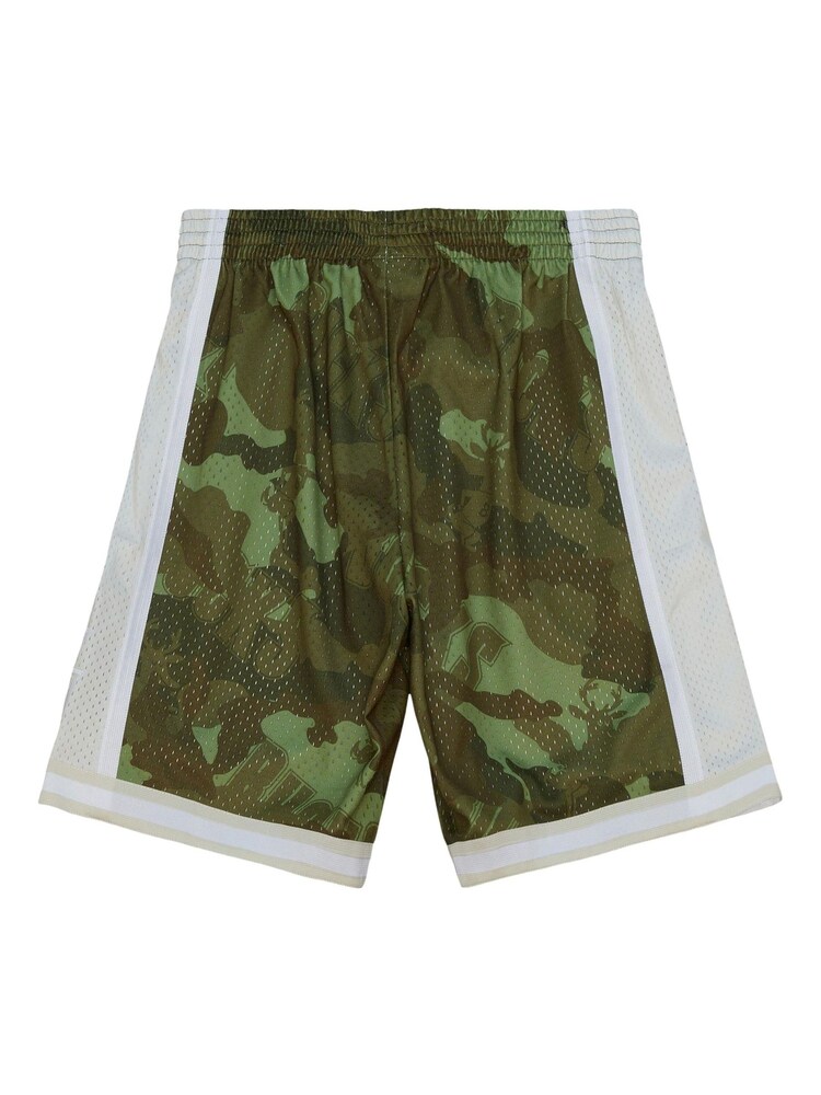 Fanatics Green NBA Milwaukee Bucks NBA 2000 Ghost Camo Swingman Shorts - Image 3 of 3