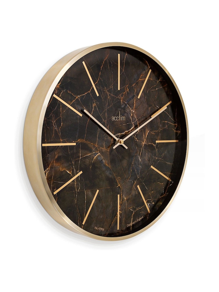 Acctim Clocks Green Marble Luxe 30cm Wall Clock - Image 4 of 4