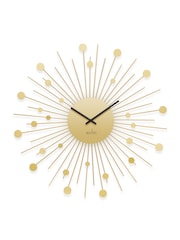 Acctim Clocks Matt Brass Brielle 50cm Starburst Wall Clock - Image 1 of 3