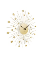 Acctim Clocks Matt Brass Brielle 50cm Starburst Wall Clock - Image 2 of 3