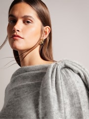 Ted Baker Grey Larbow Statement Bow Sweater - Image 4 of 6