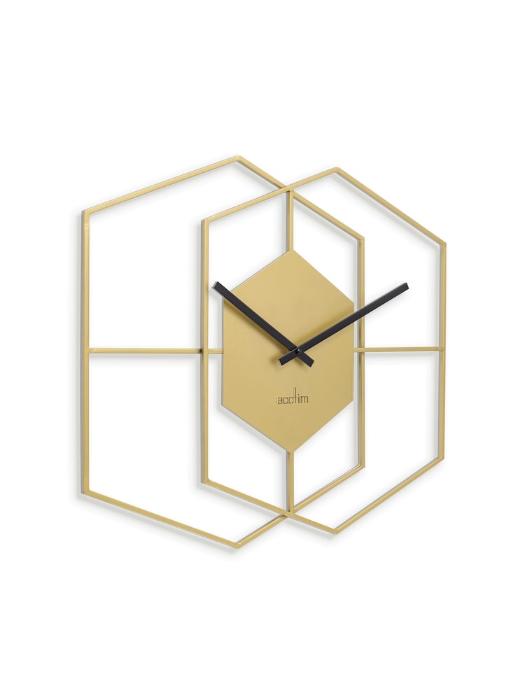 Acctim Clocks Matt Brass Addison 55cm Wall Clock - Image 4 of 4