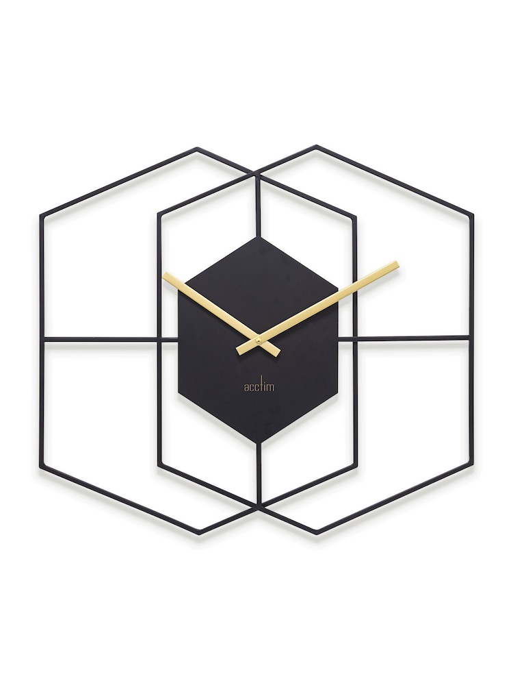 Acctim Clocks Matt Brass Addison 55cm Wall Clock - Image 1 of 3