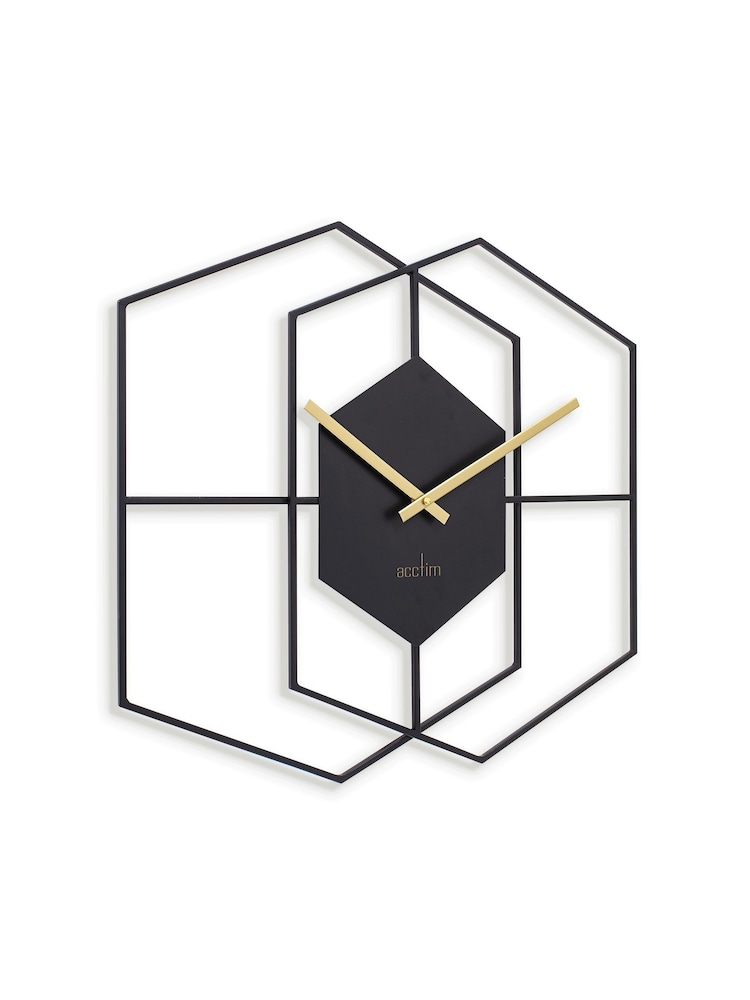 Acctim Clocks Matt Brass Addison 55cm Wall Clock - Image 4 of 4