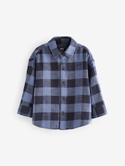Blue/Navy Check Shirt Long Sleeve Check 100% Cotton Shirt (3mths-7yrs) - Image 5 of 7