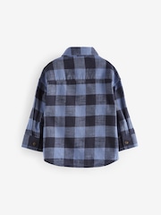 Blue/Navy Check Shirt Long Sleeve Check 100% Cotton Shirt (3mths-7yrs) - Image 6 of 7