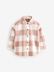 Rdečerjava/rjava - dolg rokav; z dolgimi rokavi Check 100% Cotton Shirt (3mths-7yrs) - Slika 5 iz 7