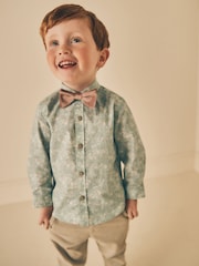 Mineral 100% Cotton Long Sleeve Shirt And Bow Tie Set (3mths-7yrs) - Image 2 of 7