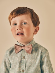 Mineral 100% Cotton Long Sleeve Shirt And Bow Tie Set (3mths-7yrs) - Image 4 of 7