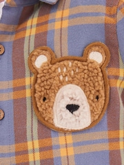 Blue/Yellow Character Pocket shirt Long Sleeve Check 100% Cotton Shirt (3mths-7yrs) - Image 8 of 8