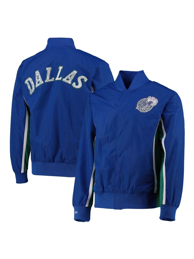 Fanatics Blue NBA Dallas Mavericks Mitchell and Ness 75th Anniversary Warm Up Jacket - Image 1 of 3 Fanatics Blue NBA Dallas Mavericks Mitchell and Ness 75th Anniversary Warm Up Jacket - Image 1 of 3