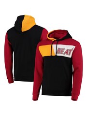 Fanatics Red NBA Miami Heat Mitchell & Ness Colourblock Hoodie - Image 1 of 3