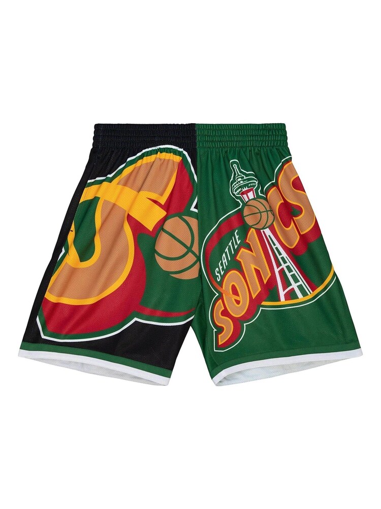 Fanatics NBA Seattle Supersonics NBA Big Face Fashion Black Shorts 5.0 - Image 1 of 2 Fanatics NBA Seattle Supersonics NBA Big Face Fashion Black Shorts 5.0 - Image 1 of 2