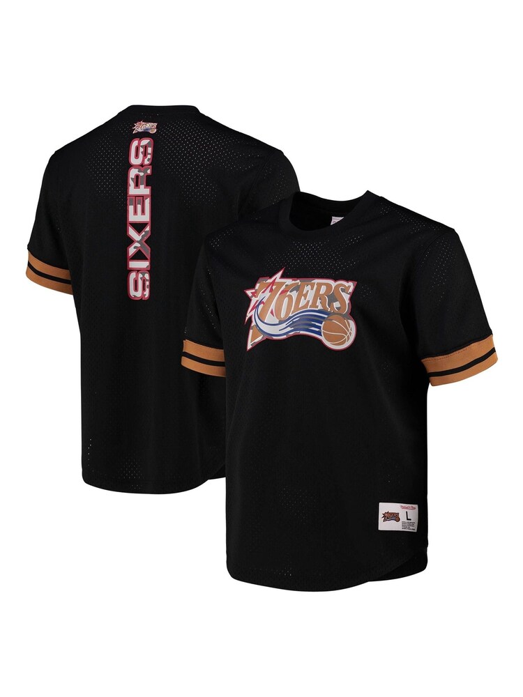 Fanatics NBA Philadelphia 76ers Mesh Crew Neck Black T-Shirt - Image 1 of 3