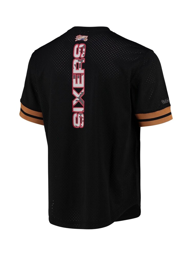 Fanatics NBA Philadelphia 76ers Mesh Crew Neck Black T-Shirt - Image 3 of 3