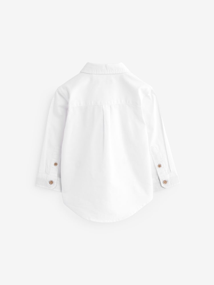 White Character Long Sleeve Oxford Shirt (3mths-7yrs) - Image 6 of 7