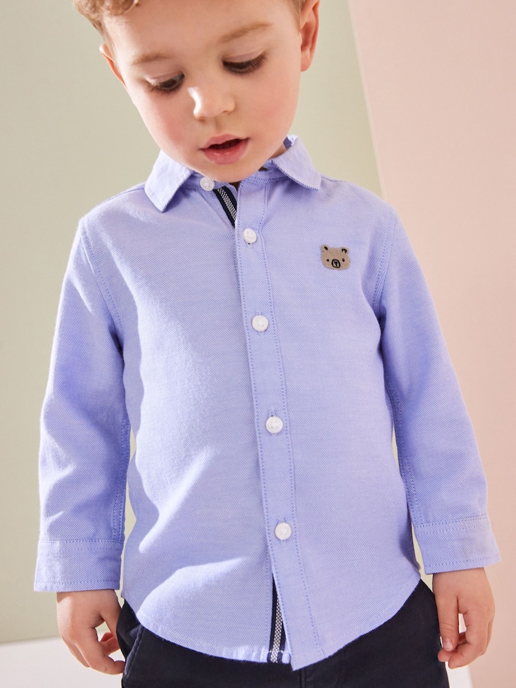 Blue Character Long Sleeve Oxford Shirt (3mths-7yrs) - Image 1 of 5