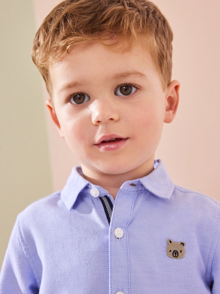 Blue Character Long Sleeve Oxford Shirt (3mths-7yrs) - Image 4 of 5