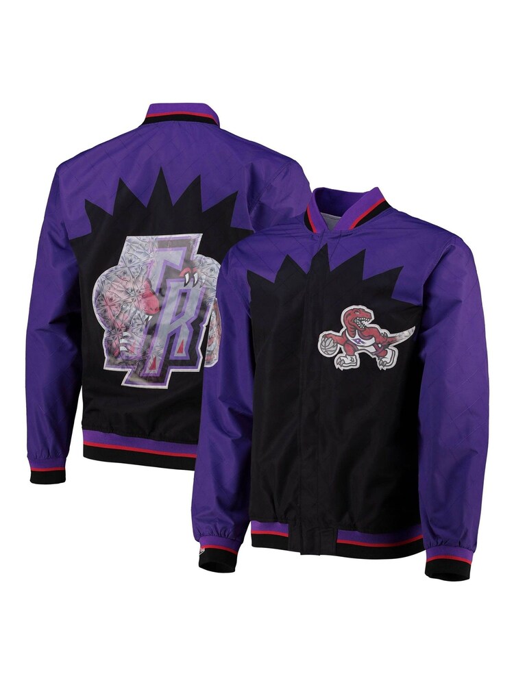 Fanatics NBA Toronto Raptors Mitchell and Ness 75th Anniversary Warm Up Black Jacket - Image 1 of 3