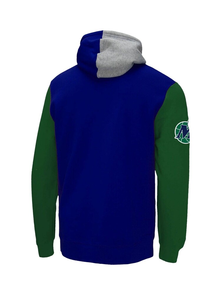 Fanatics Blue NBA Dallas Mavericks Colourblock Hoodie - Image 3 of 3