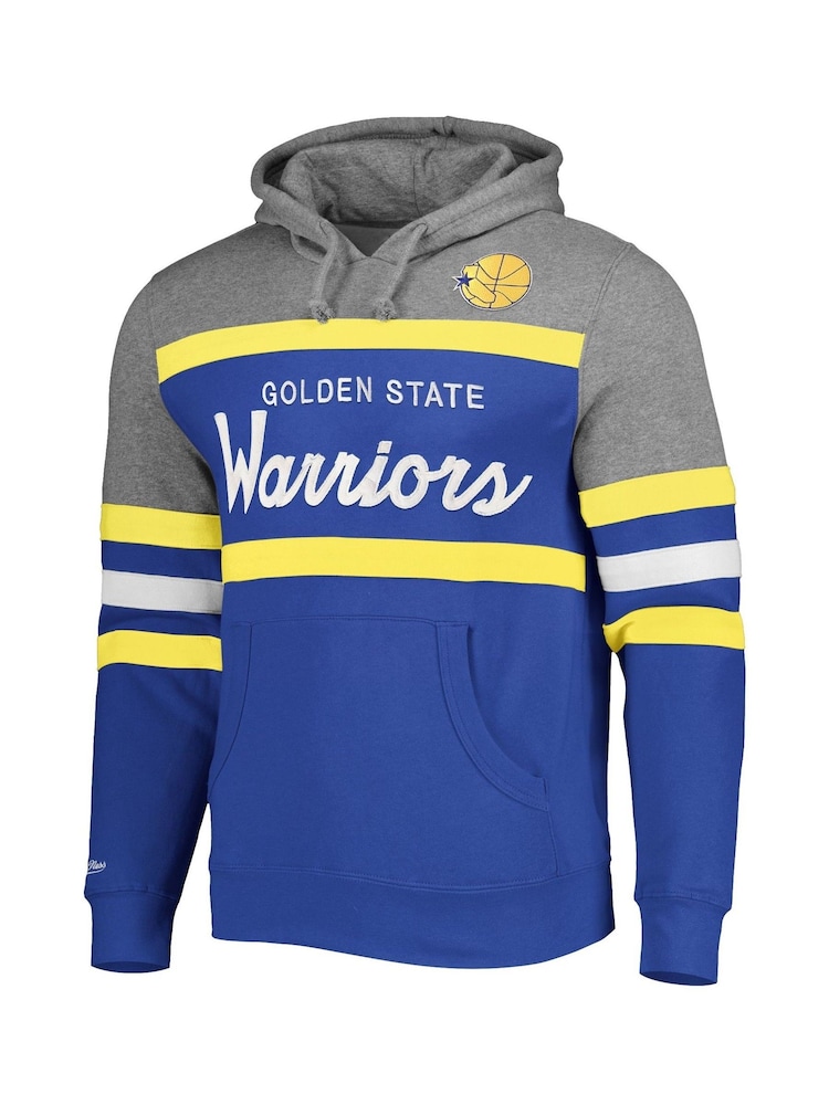 Fanatics Grey/Blue NBA Golden State Warriors Mitchell and Ness Head Coach Hoodie - Image 2 of 3