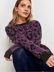 M&Co Pink Petite Bold Pink Print Jumper - Image 4 of 9