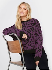 M&Co Pink Petite Bold Pink Print Jumper - Image 9 of 9